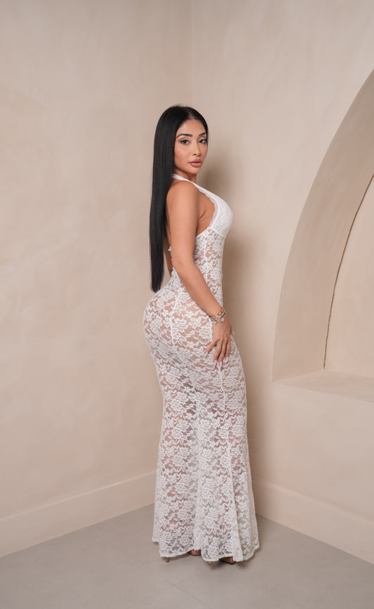 Sabrina White Maxi Dress