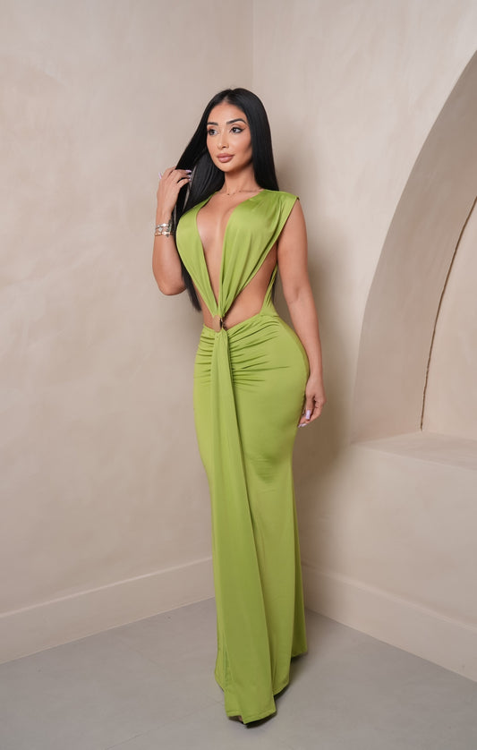 Minerva Green Dress