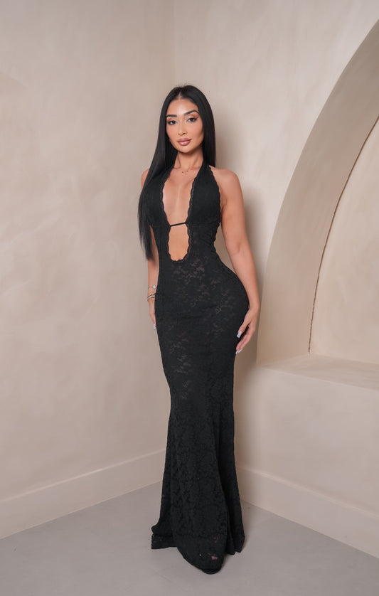 Sabrina Black Maxi Dress