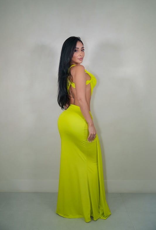 Amra Lime Maxi Dress