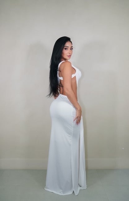 Amra White Maxi Dress