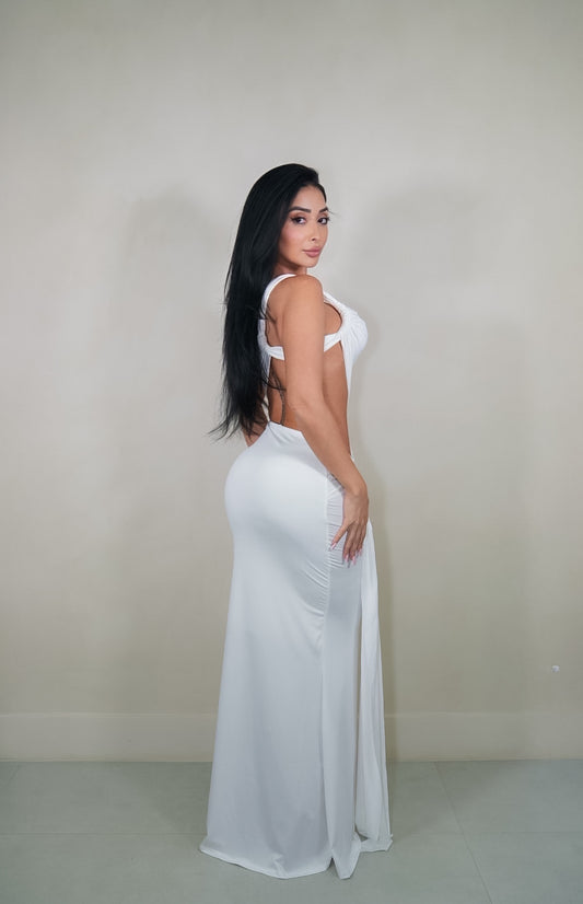 Amra White Maxi Dress