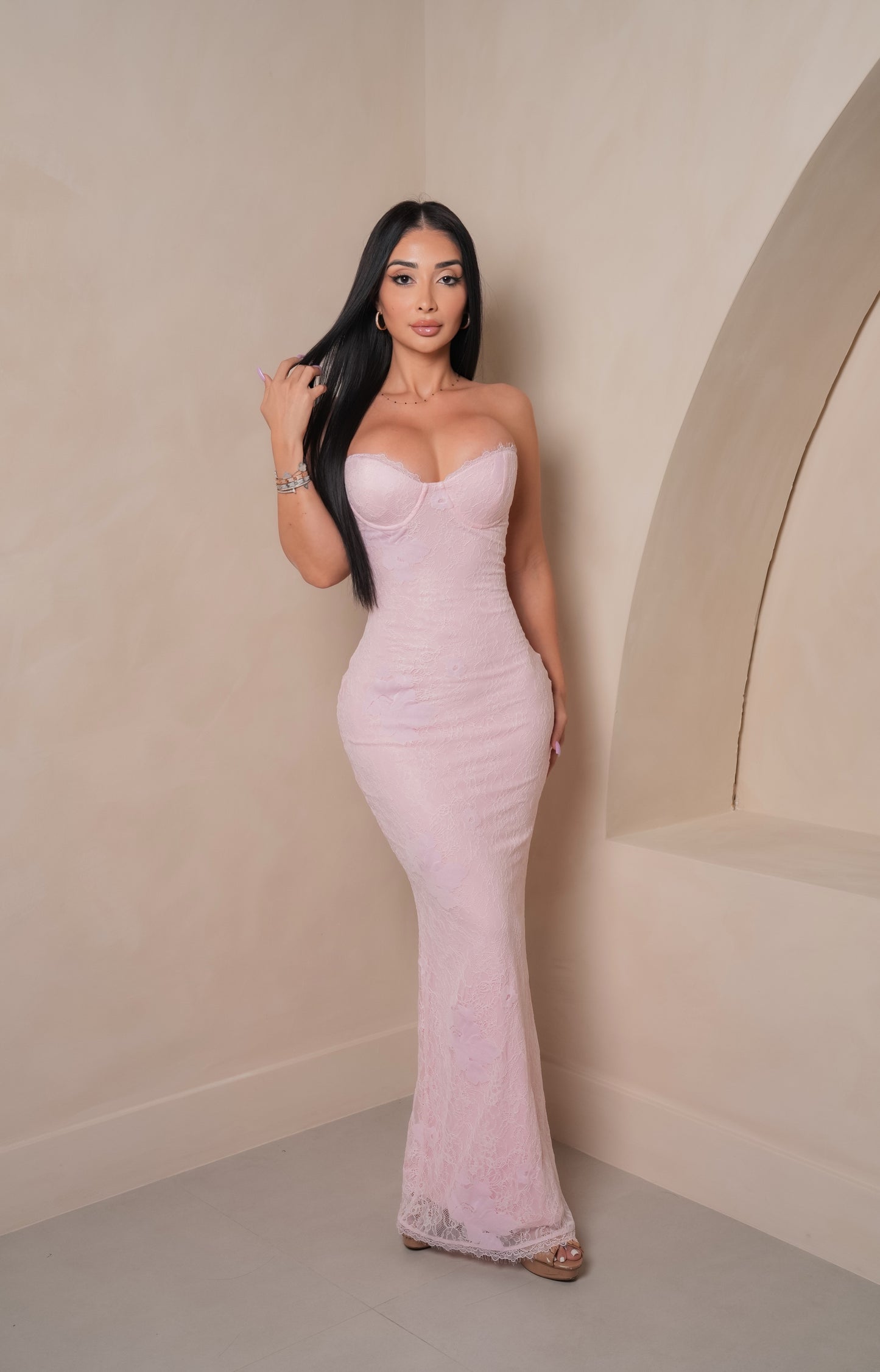 Daniella Pink Maxi Dress