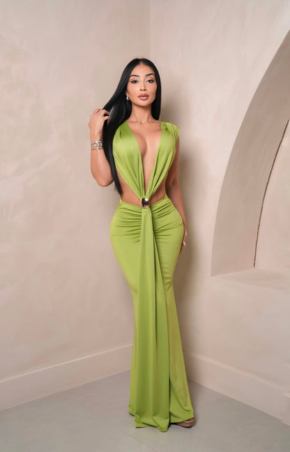 Minerva Green Dress