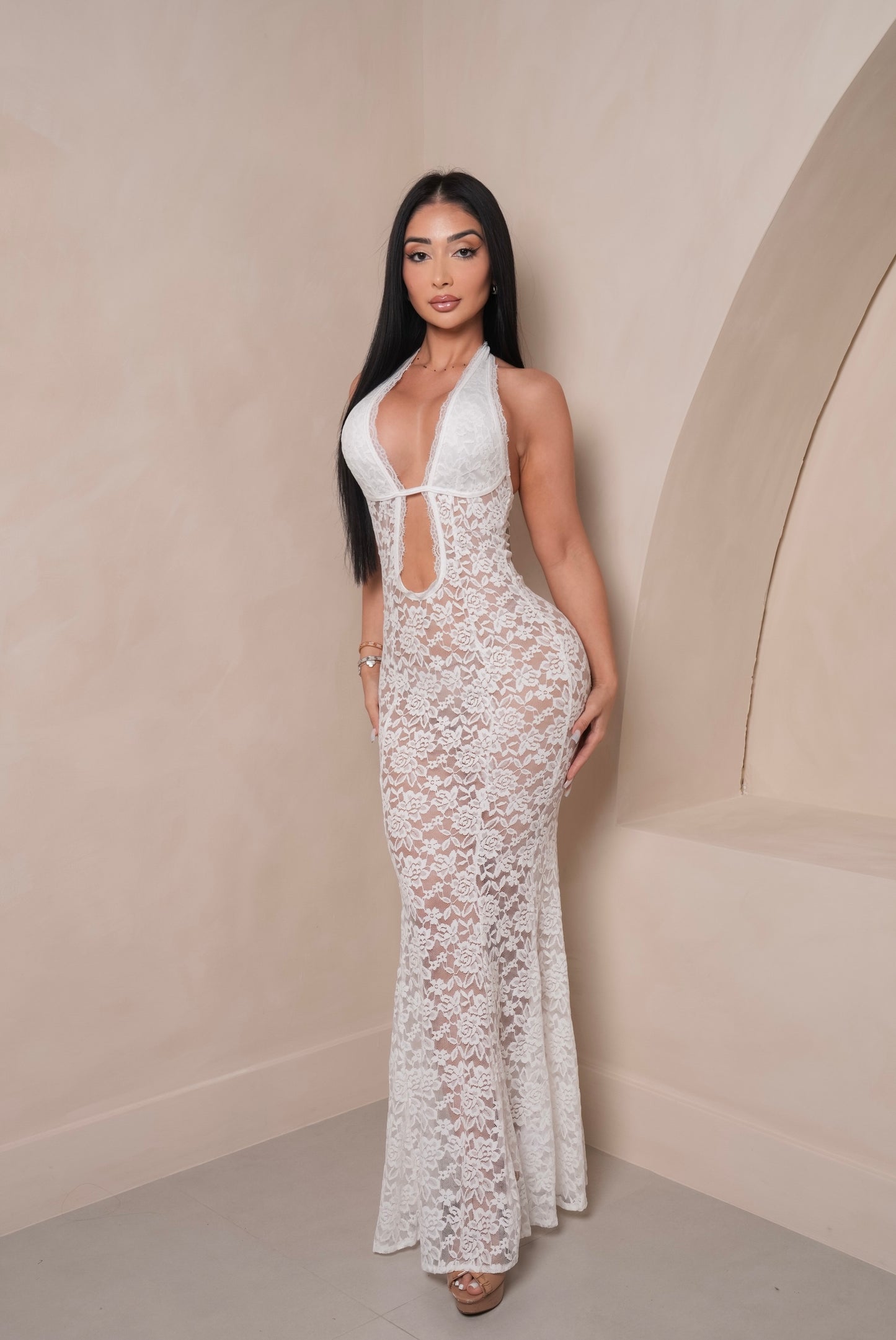Sabrina White Maxi Dress
