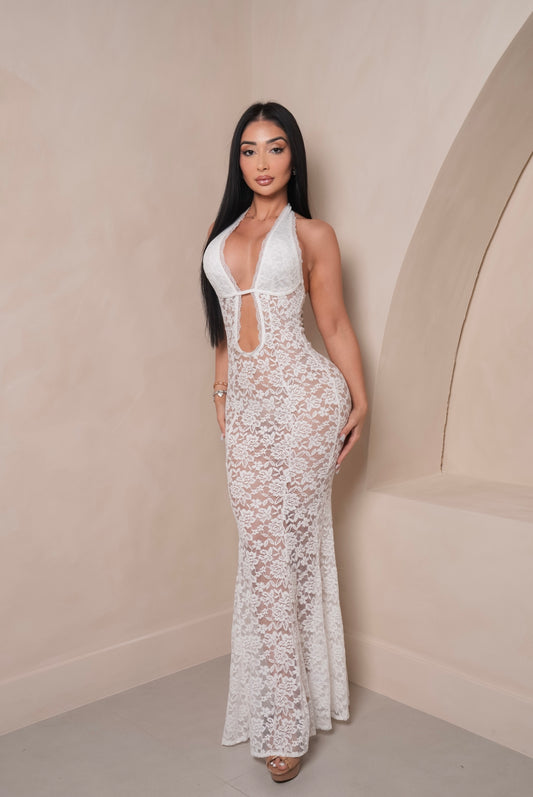 Sabrina White Maxi Dress