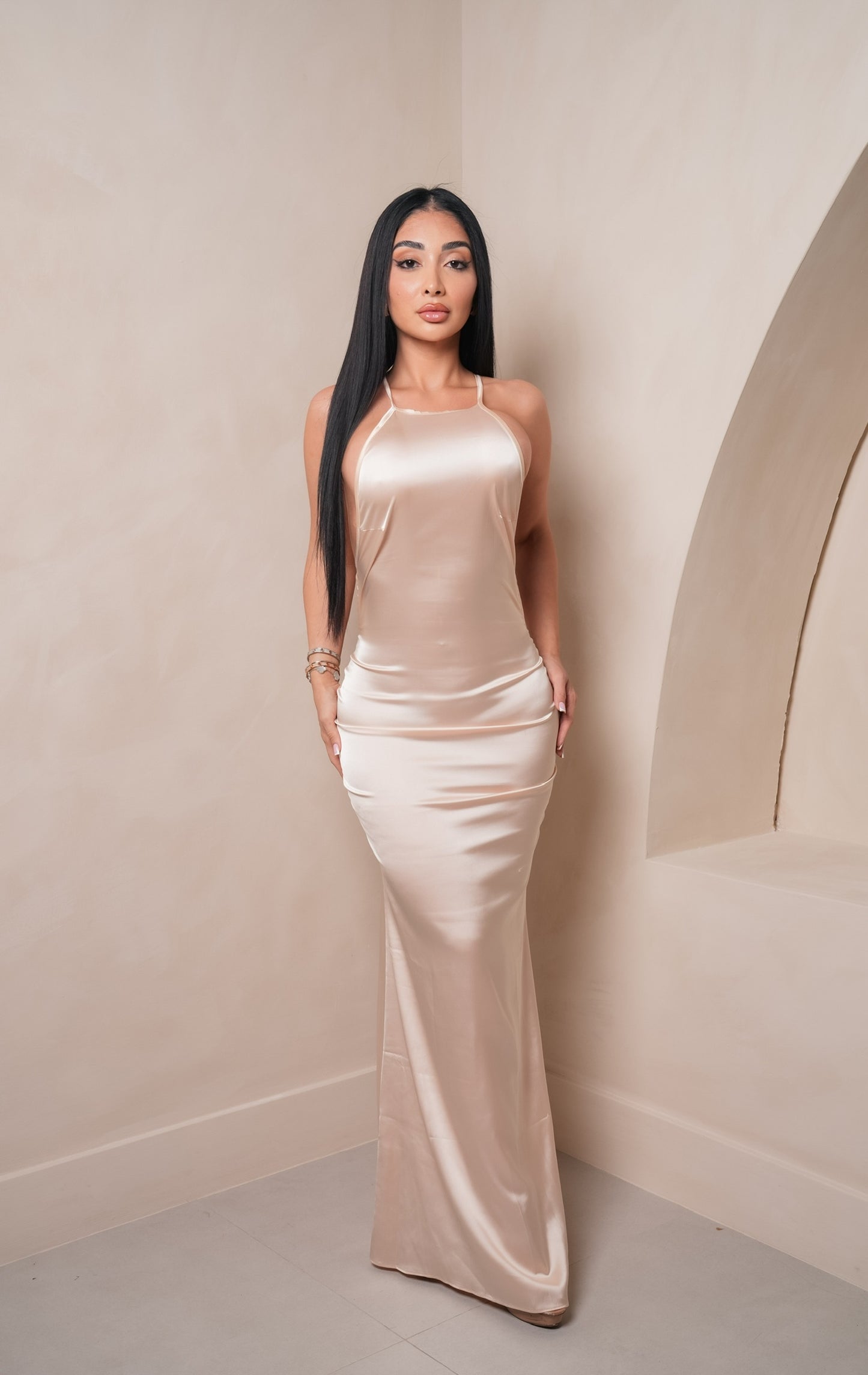 Sheila Champagne Maxi Dress