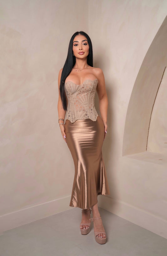 Roma Golden Skirt Set
