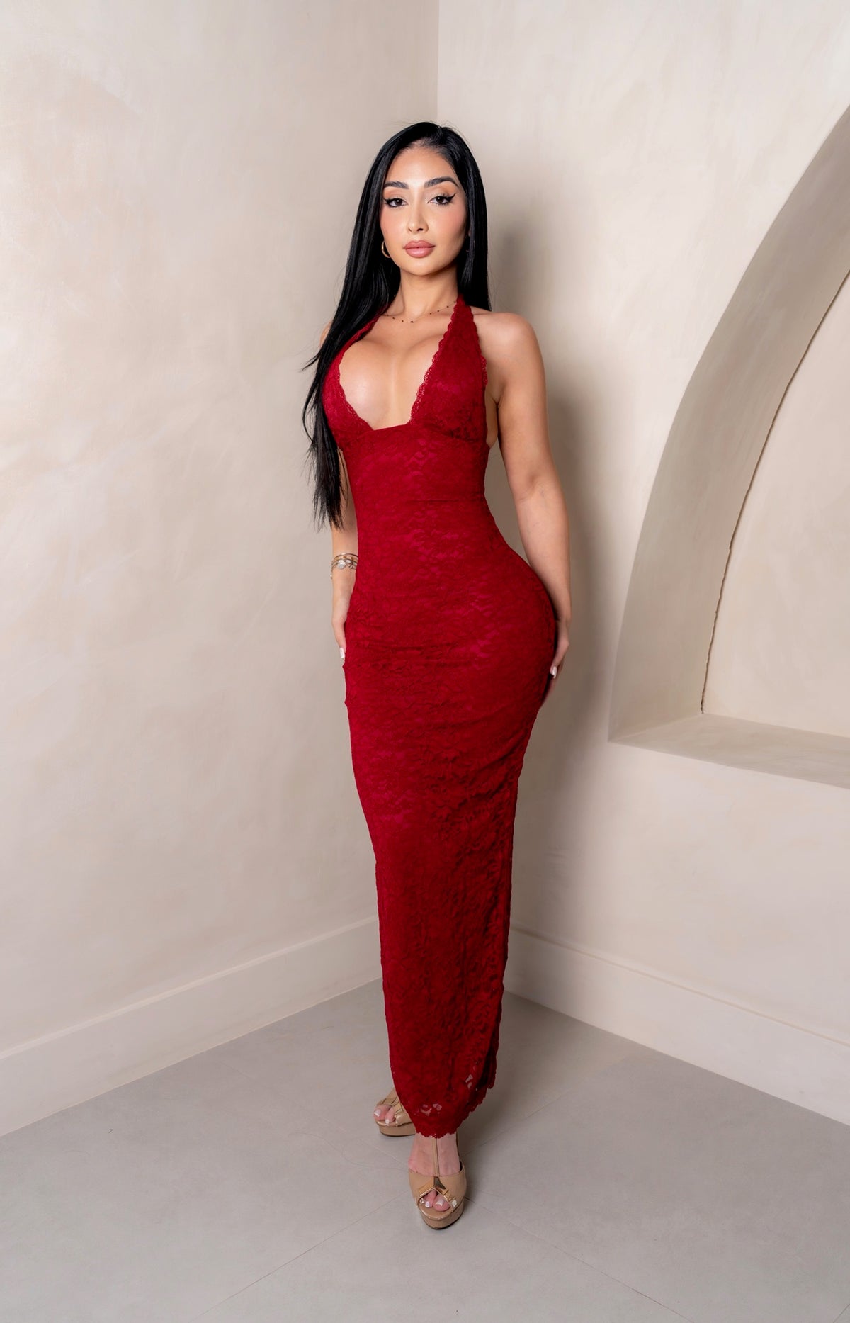 Giselle Red Laced Dress
