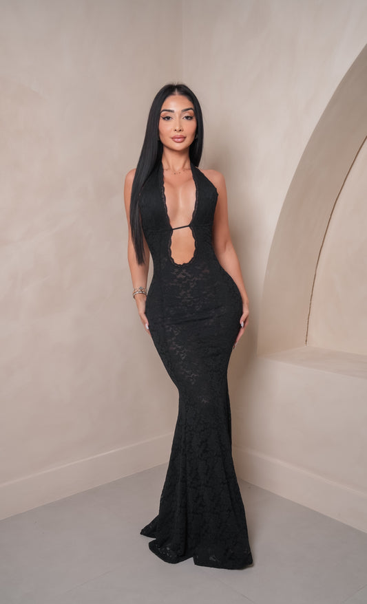 Sabrina Black Maxi Dress