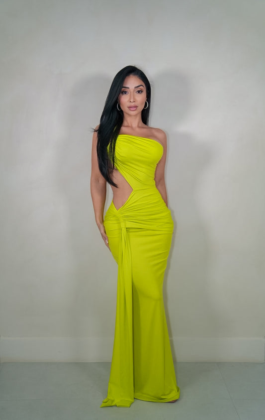 Amra Lime Maxi Dress