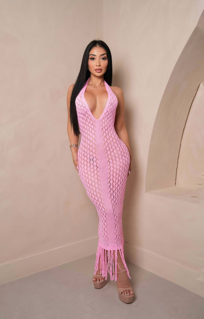 Amy Pink Beach Dress