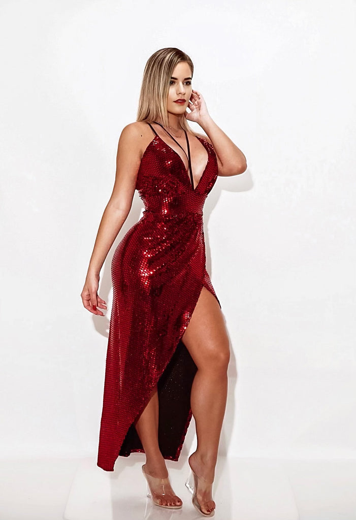 Avianna Red Sequin Dress
