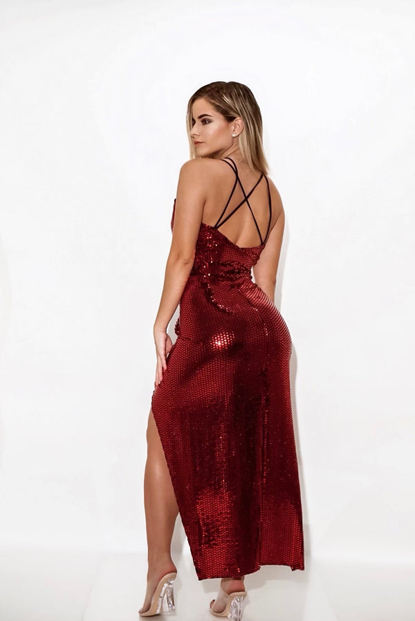 Avianna Red Sequin Dress